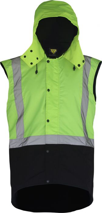 Esko Hooded D/N Oilskin Sleeveless Vest-Size XL