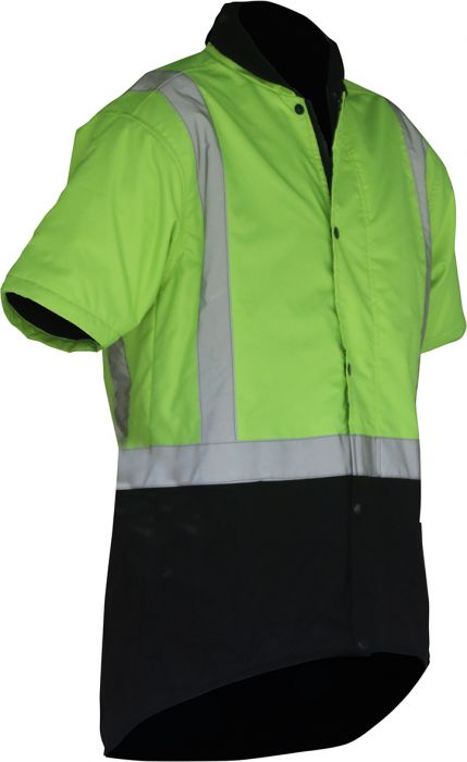 Esko Ranger D/N Oilskin Short Sleeve Vest - Yellow/Brown