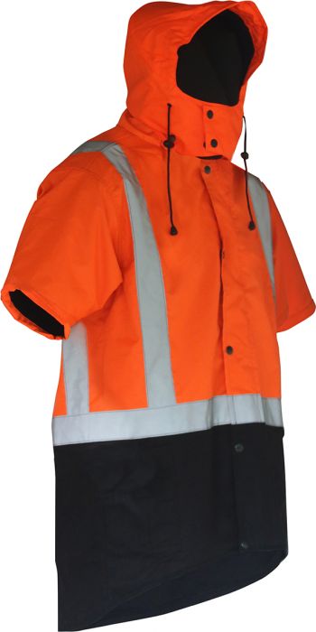 Esko Hooded D/N Oilskin Short Sleeve Vest-Size 2XL