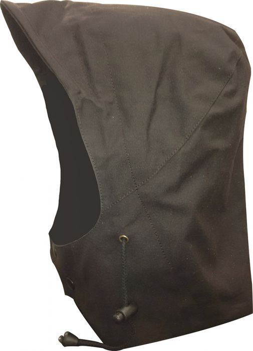 "Not Available Separately" Caution Oilskin Dome-on Hood - Brown**Duplicate? | Esko