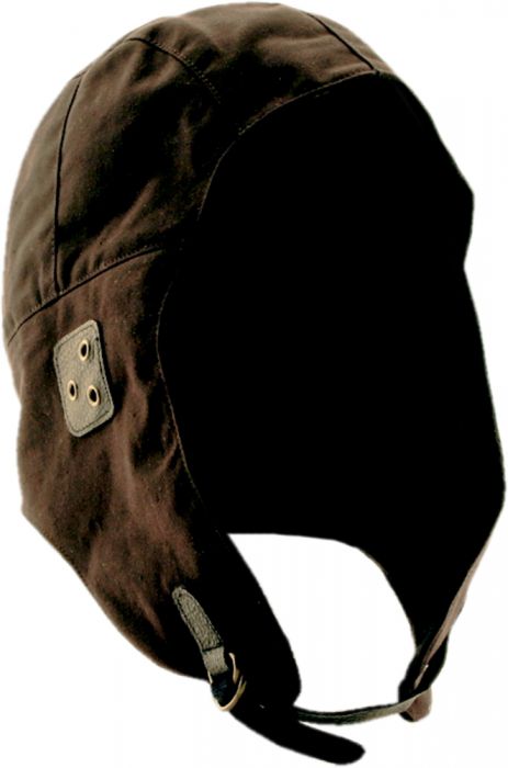 Caution Oilskin Aviator Cap
