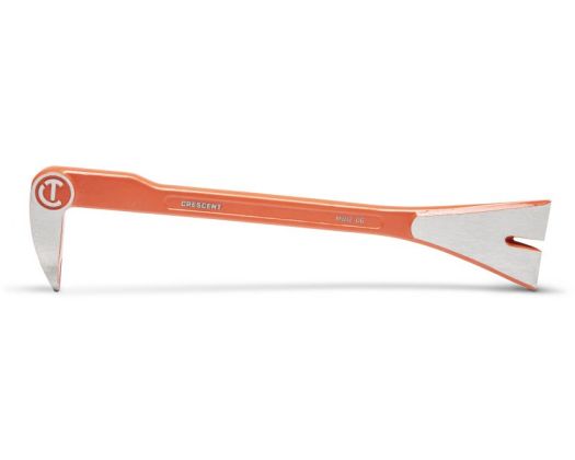 Crescent 12 inch molding pry bar with nail puller and dual material grip
