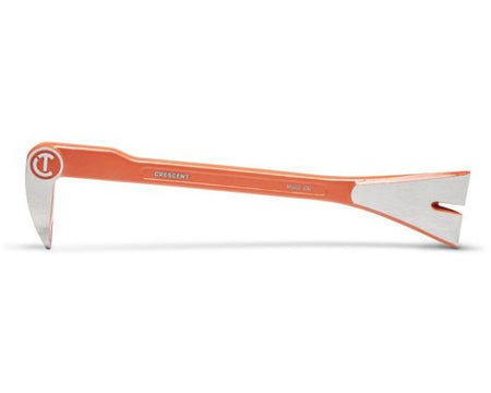Crescent 12 inch molding pry bar with nail puller and dual material grip