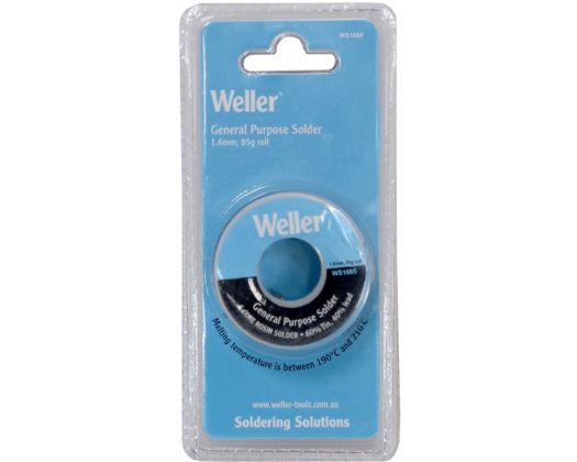 Weller 1.6mm General Purpose Rosin Core Solder - 85g | Accent Tools