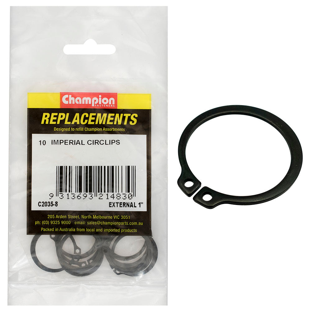 Champion 1in Imperial External Circlip -10pk | ISL