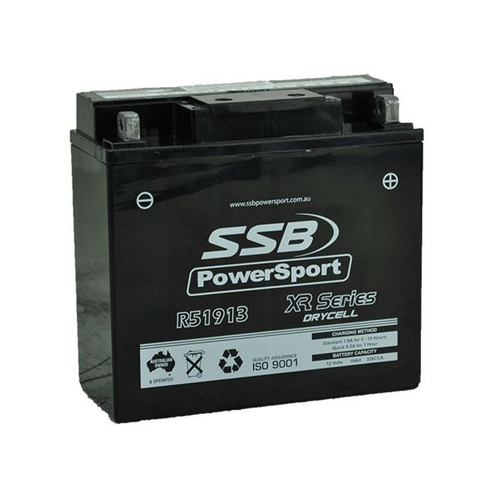MMG YB16CL-B Powersports Battery - 12V 19Ah For ATV, UTV & Motorcycles