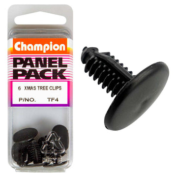 Champion black Christmas tree clip, 16mm length, pack of 6