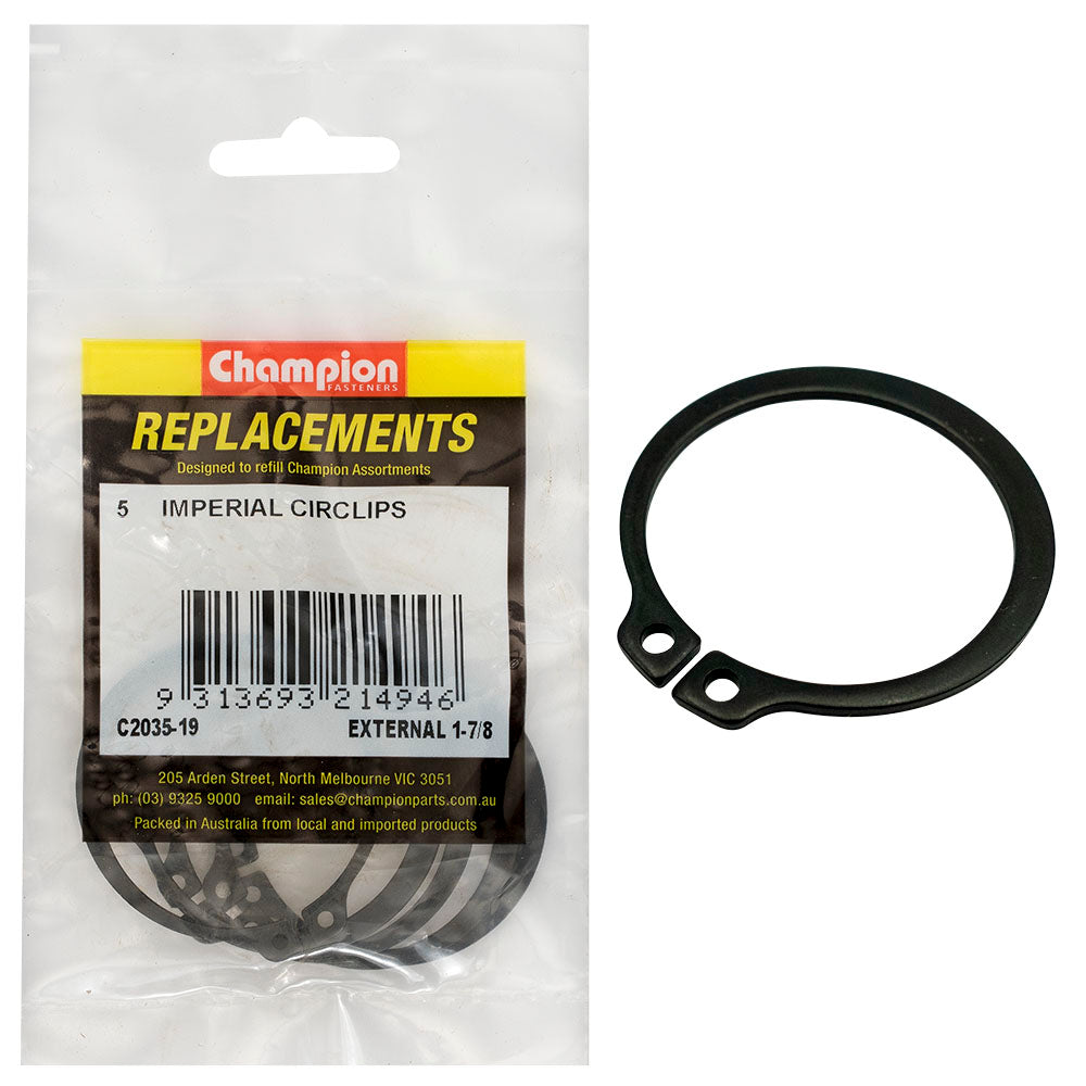 Champion 1-7/8in Imperial External Circlip -5pk | ISL