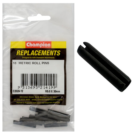 Champion 5.0 x 30mm Metric Roll Pin -10pk | ISL