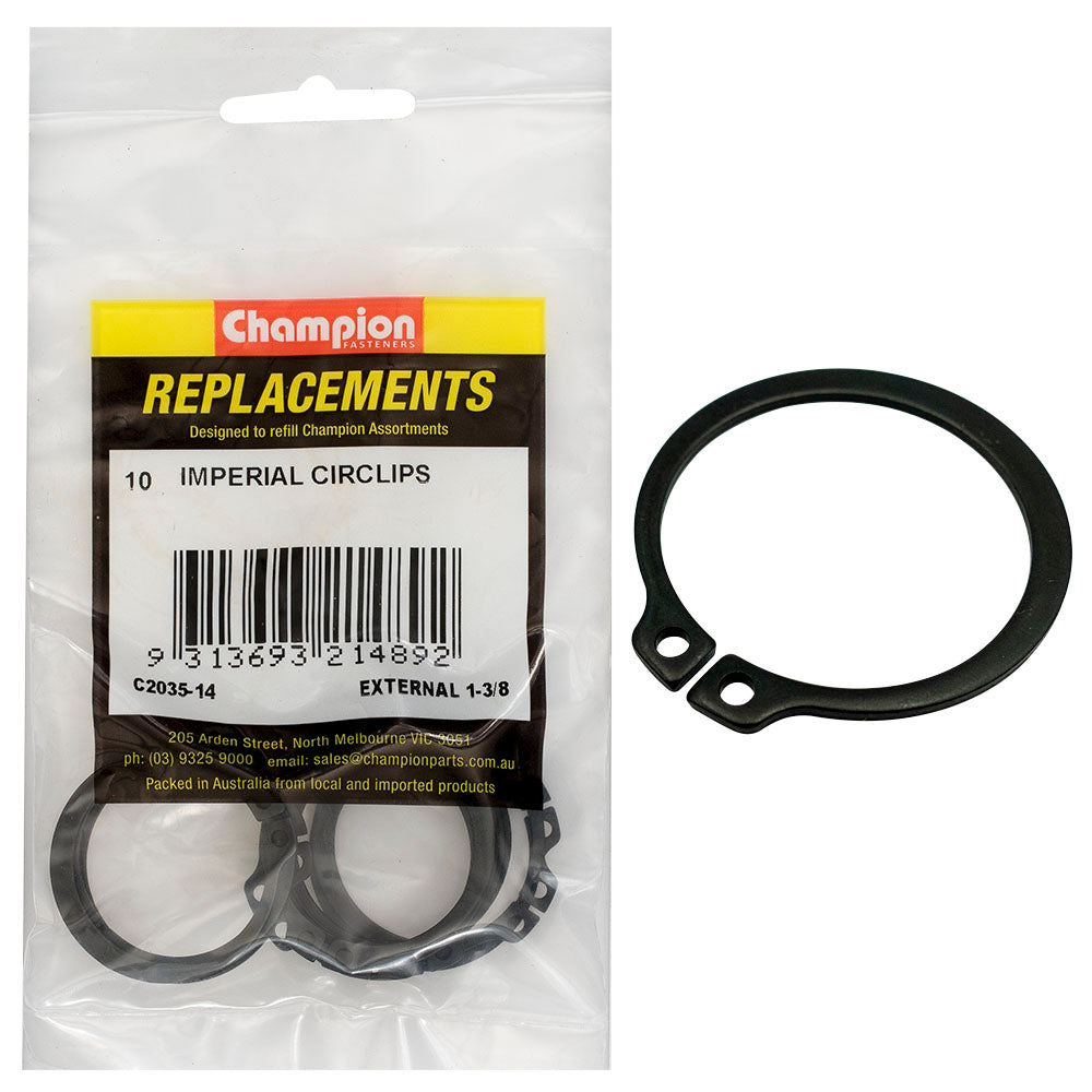 Champion 1-3/8in Imperial External Circlip -10pk | ISL