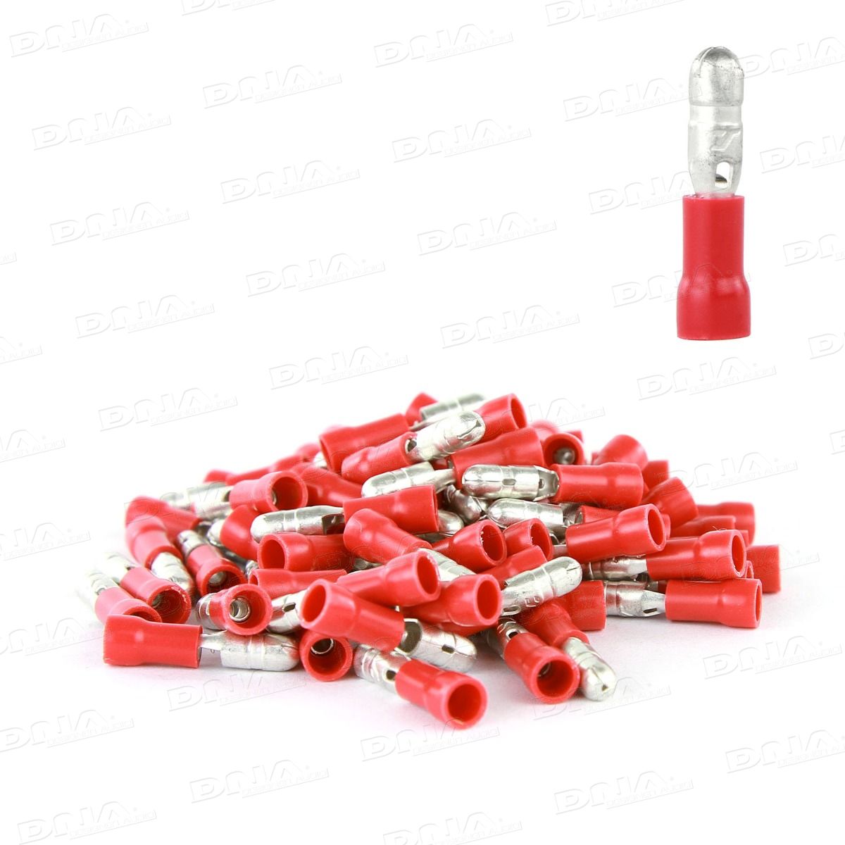 Red Male Bullet Terminals 4mm - Pack Of 100 | Formula