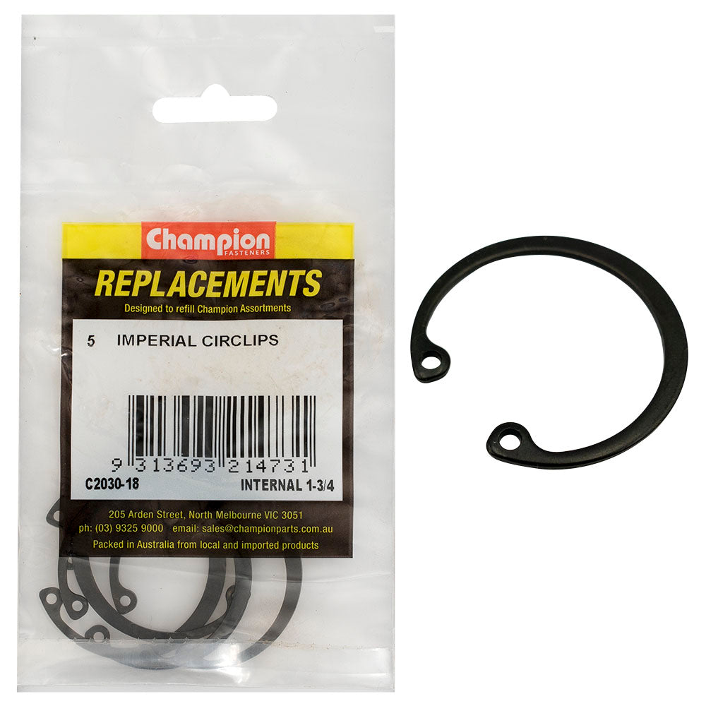 Champion 1-3/4in Imperial internal Circlip -5pk | ISL