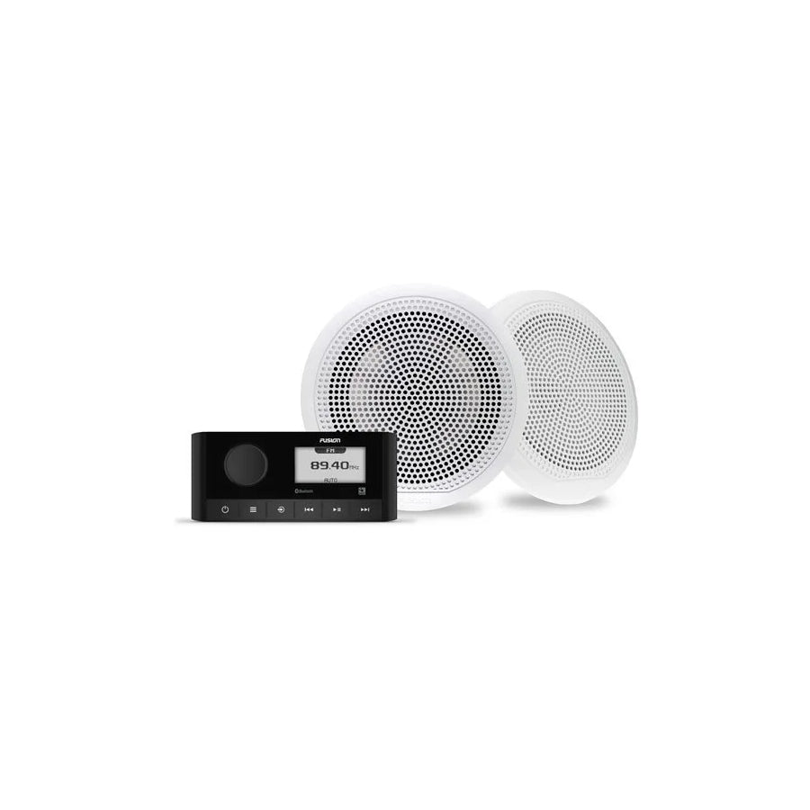 Fusion Marine Stereo Kit With El Classic White Speakers Ms-Ra60 | Formula
