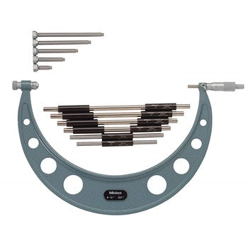 Mitutoyo Outside Micrometer Set 6-12" x .001" Interchangeable Anvils | Hobeca