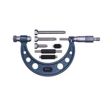 Mitutoyo Outside Micrometer Set 0-4" x .001" Interchangeable Anvils | Hobeca