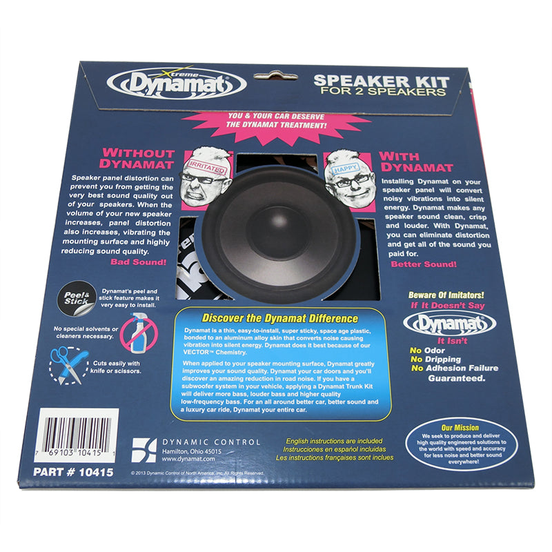 Dynamat Xtreme Speaker Kit Sound Deadening (254mm X 254mm X 1.72mm) 2 Sheet Pack | Formula