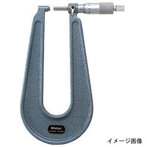 Mitutoyo sheetmetal micrometer with spherical anvils and 150mm throat depth