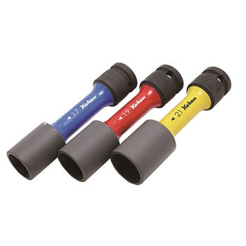Koken 14201M Impact Thin Walled Wheel Nut Socket Set 1/2"Dr 3pc (for Alloy Wheels)