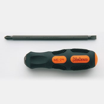 Koken 168C Screwdriver Interchangeable Phillips #2 x 6mm Flat 200mm Blade