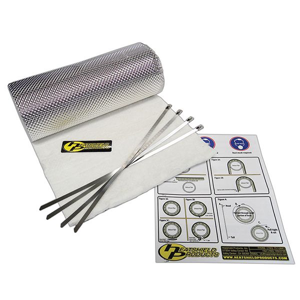 Heatshield Armour Hot Pipe Kit 1/2" 300mm X 900mm + Ties | Formula