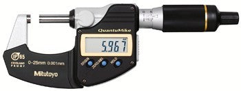 Mitutoyo QuantuMike 0-25mm IP65 Coolant Proof with Data Output – Mitutoyo QuantuMike 0-25mm with Data Output | Hobeca