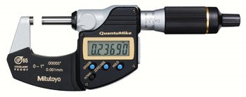 Mitutoyo QuantuMike 0-1"/25mm IP65 Coolant Proof with Data Output – Mitutoyo QuantuMike 0-1"/25mm with Data Output | Hobeca