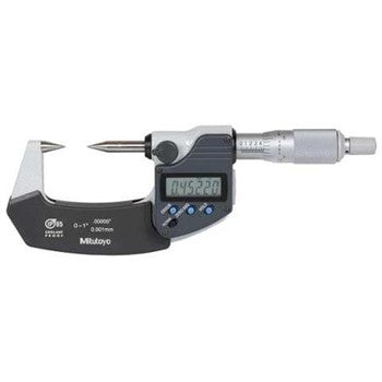 Mitutoyo Digimatic Point Micrometer 0-1"/0-25mm with 30 Degree Points IP65 Coolant Proof