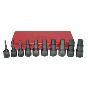 Koken 4012M/10 Inhex Bit Socket Set 10pc 1/2"Dr 5-19mm