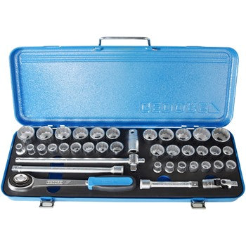 Gedore 1/2"Dr x 39pc Combination Metric/Imperial Socket Set