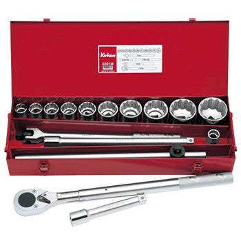 Koken 6201M Socket Set 12pt 16pc 3/4"Dr 22-60mm | Hobeca