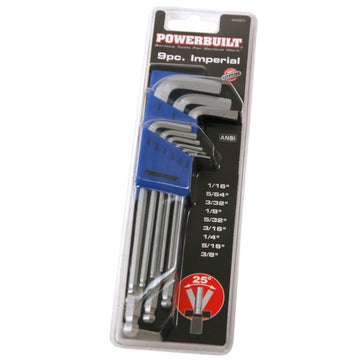 Powerbuilt 9pc Imperial Ball End Hex Key Set | Alltrade
