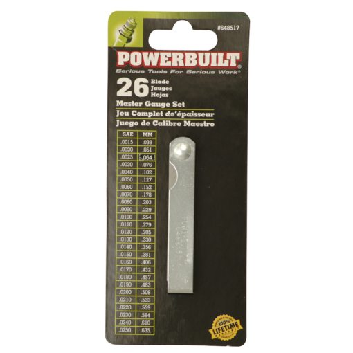 Powerbuilt Feeler Gauge 26 Blade Master