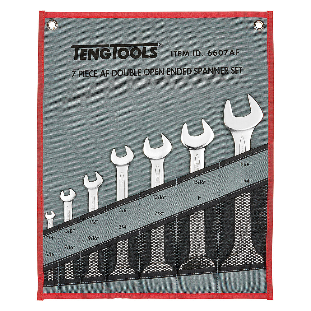 Teng 7pc Open Ended Spanner Set 1/4-1-1/4in – Teng 7pc Double Off-Set Ring Spanner Set 1/4-1-1/4in | ISL