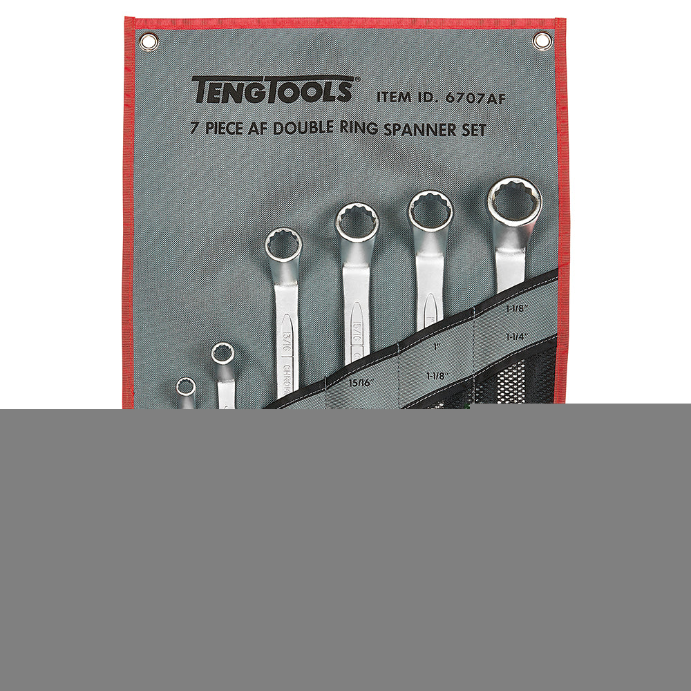 Teng 7pc Double Ring Spanner Set 1/4-1-1/4in – Teng 7pc Double Open-End Spanner Set 1/4-1-1/4in | ISL