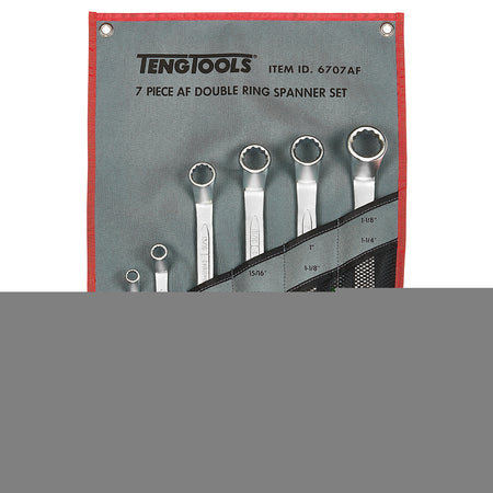 Teng 7pc Double Ring Spanner Set 1/4-1-1/4in – Teng 7pc Double Open-End Spanner Set 1/4-1-1/4in | ISL