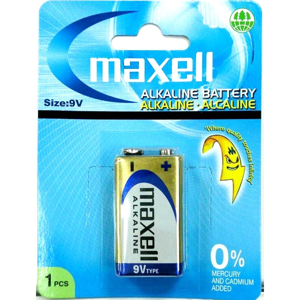 Maxell Alkaline Battery 9v 1 Pack Blister | Formula