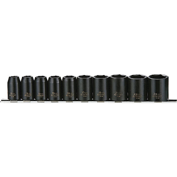 Teng 10pc 1/2in Dr. Std. Impact Socket Set 10-24mm | ISL