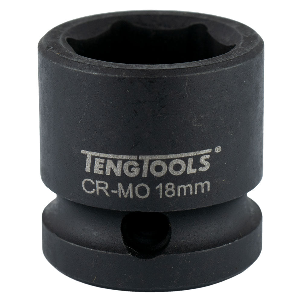 Teng 1/2in Dr. Stubby Impact Socket 18mm DIN | ISL
