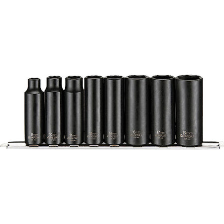 Teng 8pc 3/8in Dr. Deep Impact Skt Set 8-19mm | ISL