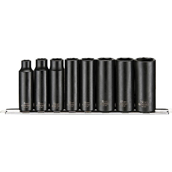 Teng 8pc 3/8in Dr. Deep Impact Skt Set 8-19mm | ISL