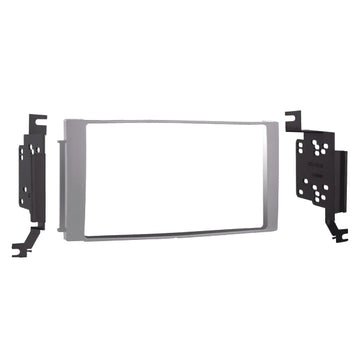 Double DIN facia kit Hyundai Santa Fe 2007–2012 silver finish