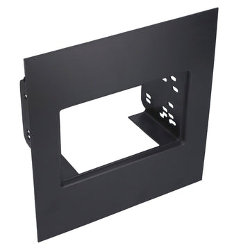 Black universal Double-DIN radio dash kit with ISO bracket mounting