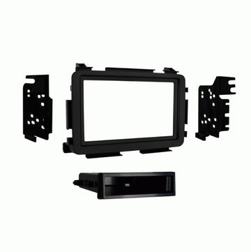 Honda HR-V Vezel 2014–2021 DIN facia kit, matte black, front view