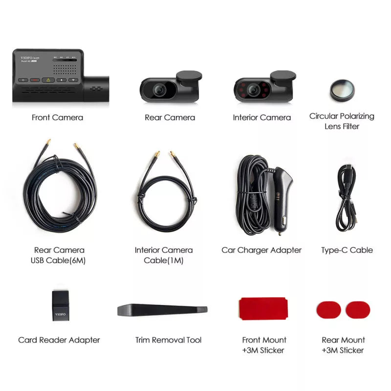 Viofo Dashcam 2k A139 Front + 1080p Rear + 1080p Ir 3 Channnel 2.4g/5g Wifi Gps | Formula