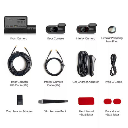 Viofo Dashcam 2k A139 Front + 1080p Rear + 1080p Ir 3 Channnel 2.4g/5g Wifi Gps | Formula