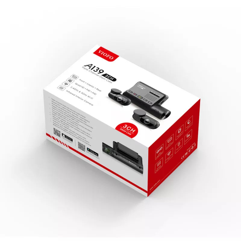 Viofo Dashcam 2k A139 Front + 1080p Rear + 1080p Ir 3 Channnel 2.4g/5g Wifi Gps | Formula