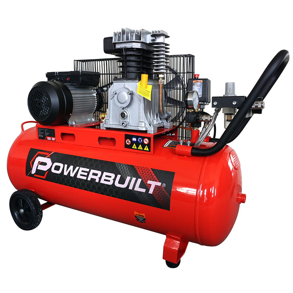 Powerbuilt 100L 3.0Hp Air Compressor – Belt Drive