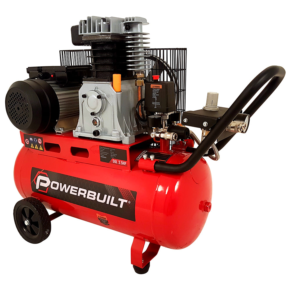 Powerbuilt 50L 2.5Hp Air Compressor – Belt Drive