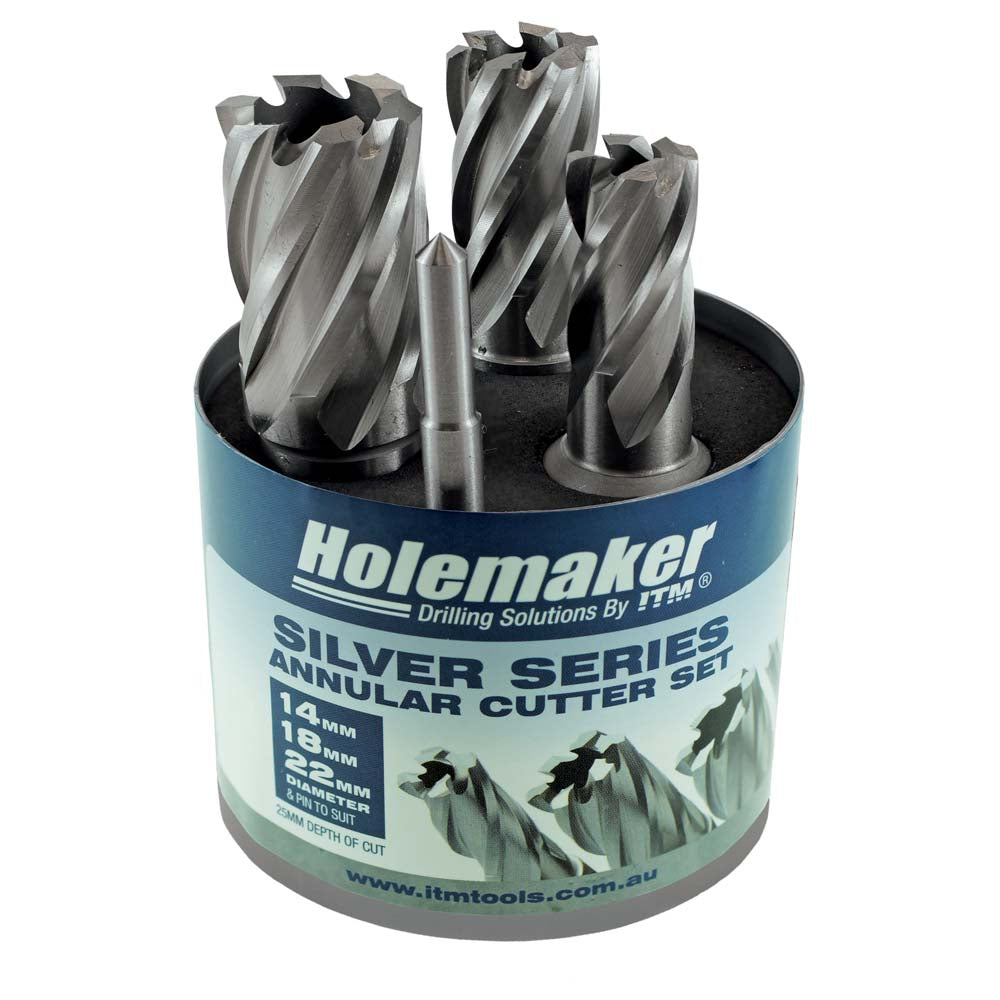 Holemaker 4pc Silver Series Annular Cutter Set (25mm DOC ) | ISL