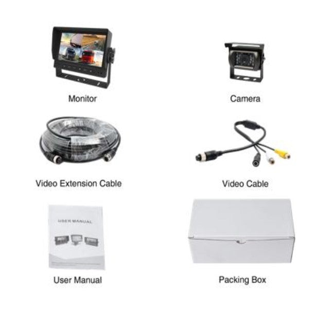 Avs Safety Bundle With Commercial Grade 7" Lcd Monitor & Ahd Cam + 20m Cable | Formula